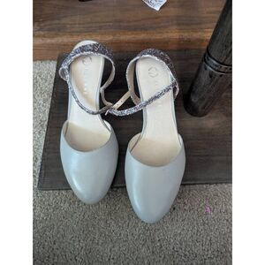 Alterre Women's Size 9 Interchangeable Glitter Silver Leather Pump Heels